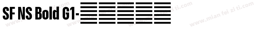 SF NS Bold G1字体转换